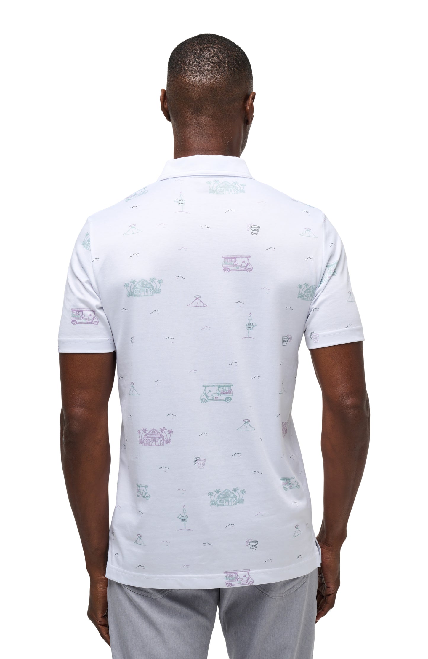 TRAVIS MATHEW TIKI MAPES PRINT POLO XL