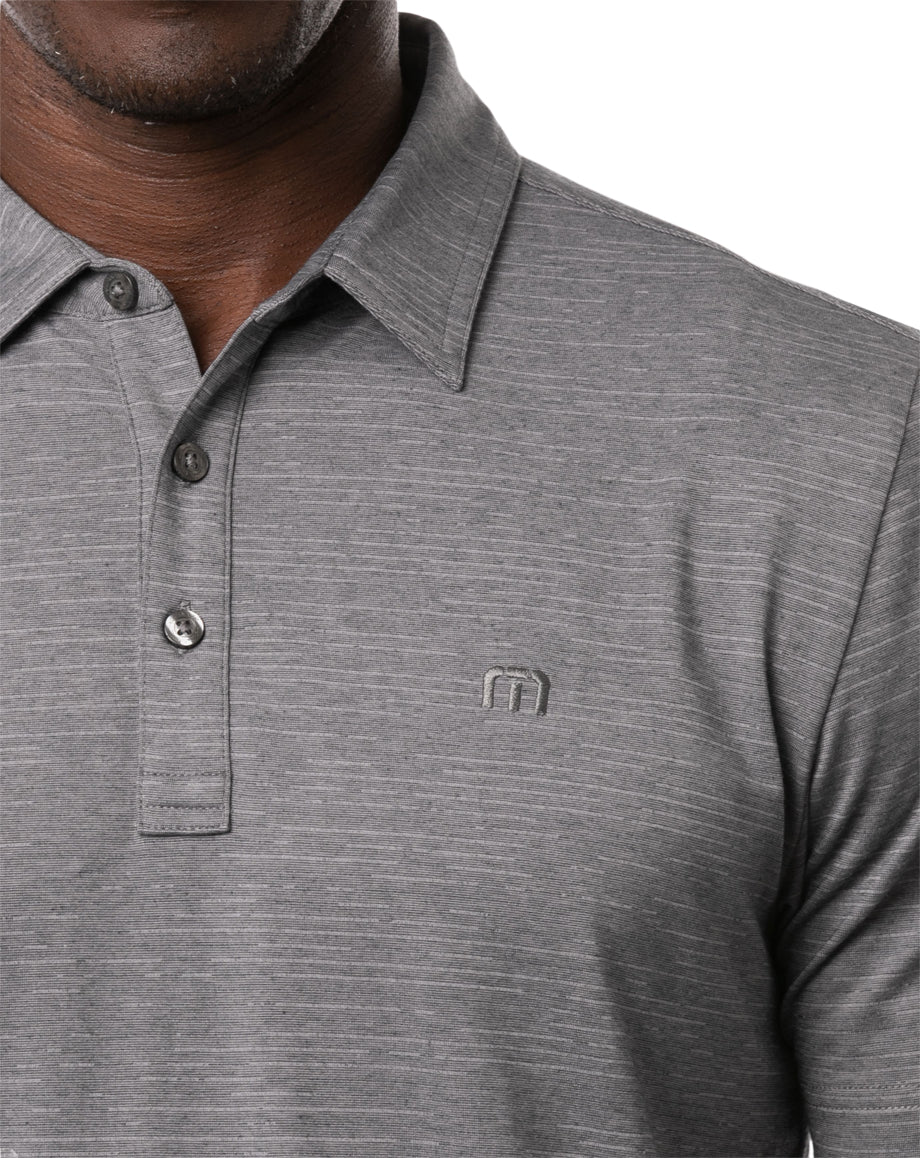TRAVIS MATHEW THE HEATER POLO STEEL/QUIET SHADE