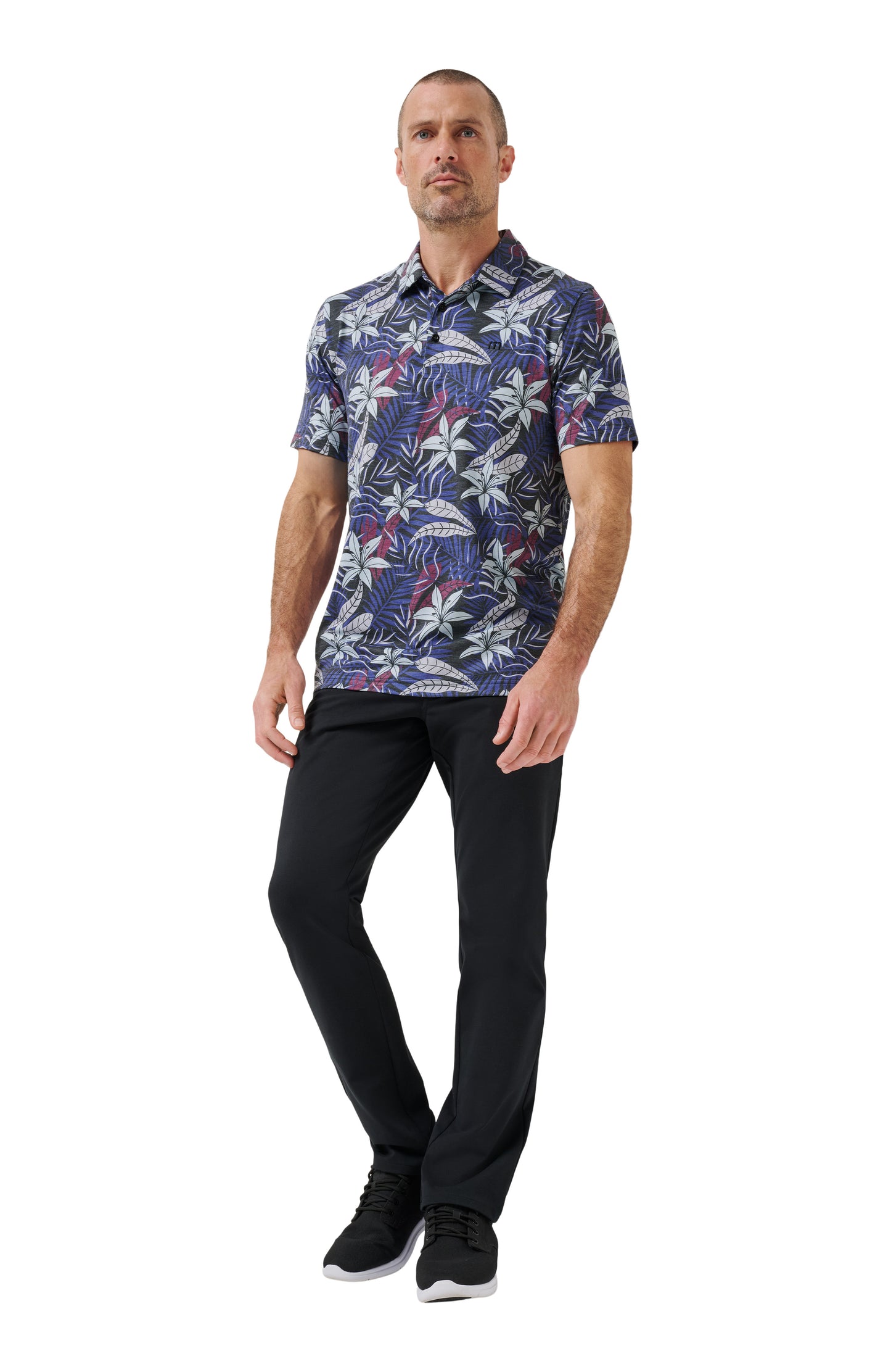 TRAVIS MATHEW POLO - FEATHERWEIGHT OPEN BAY - BLACK