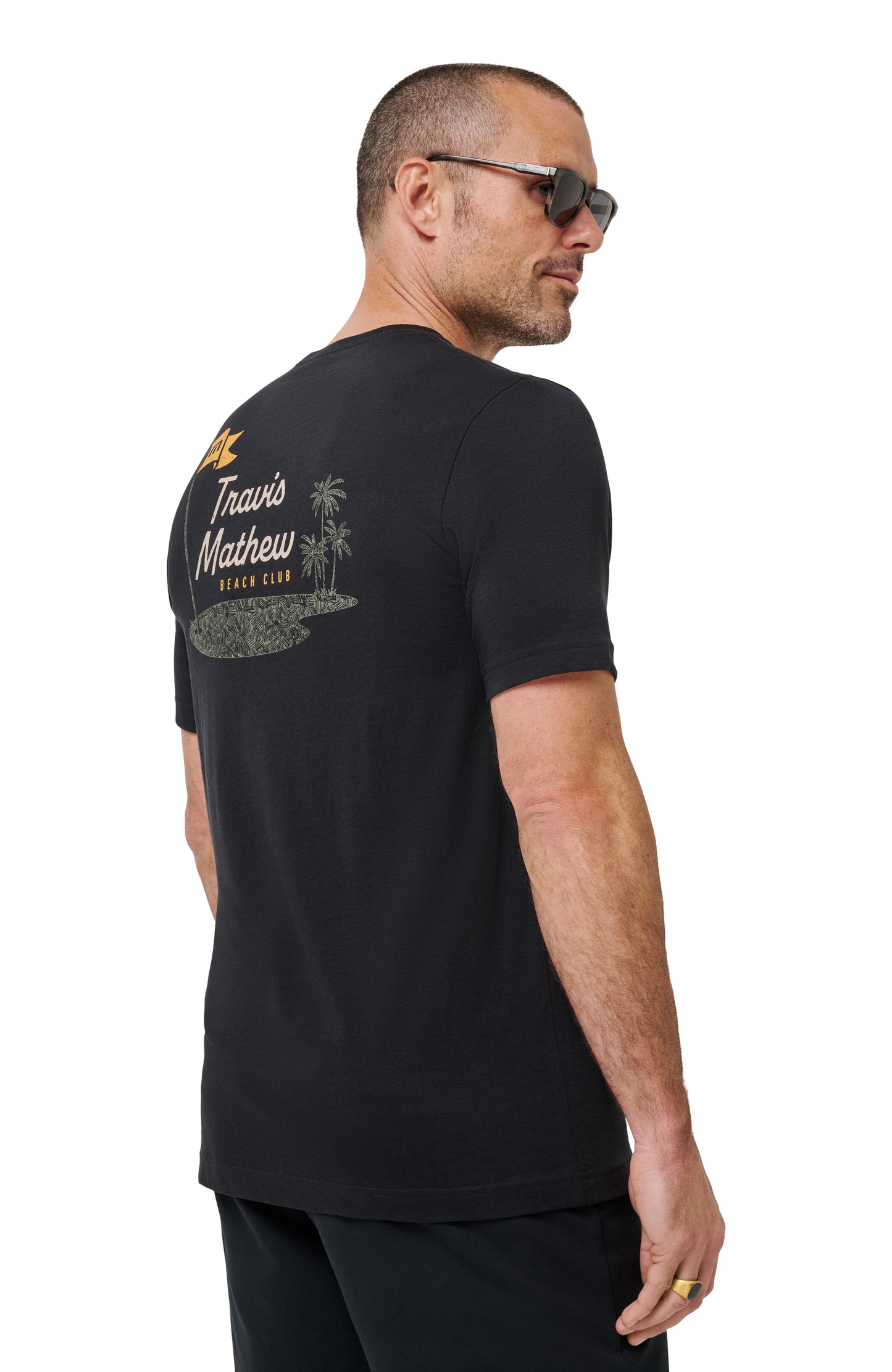 TRAVIS MATHEW BEACH CLUB - BLACK TEE