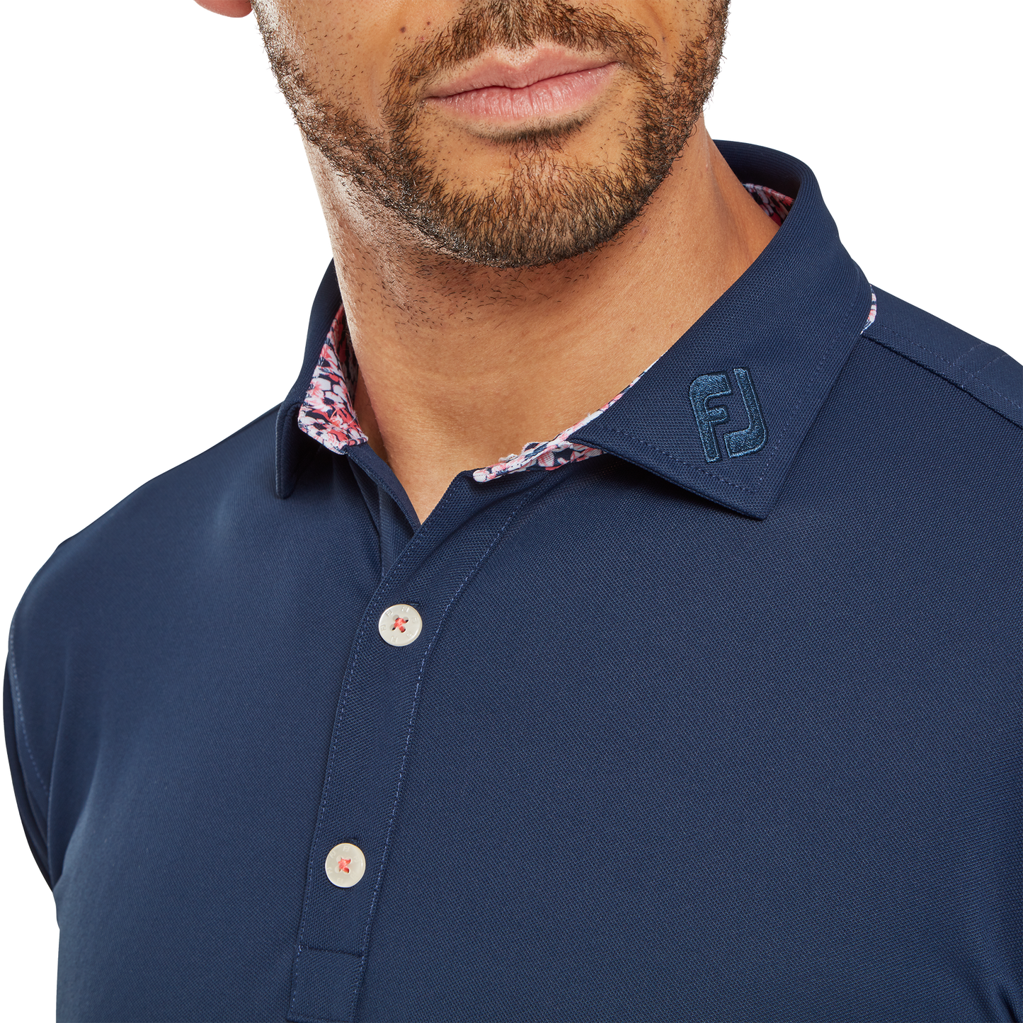 FOOTJOY PRIMROSE TRIM NAVY POLO