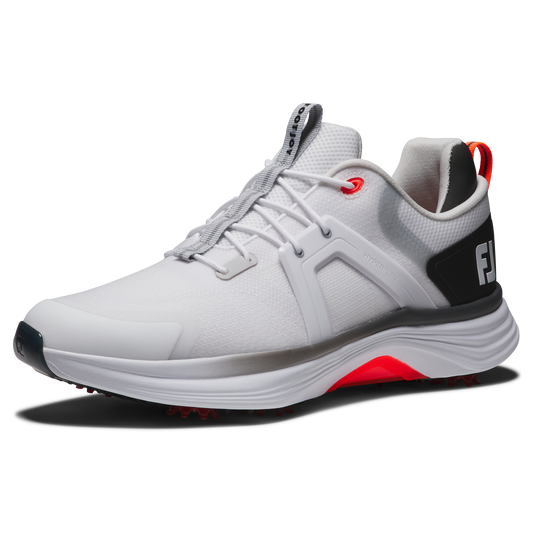FOOTJOY HYPERFLEX SHOE WHITE/BLACK/ORANGE
