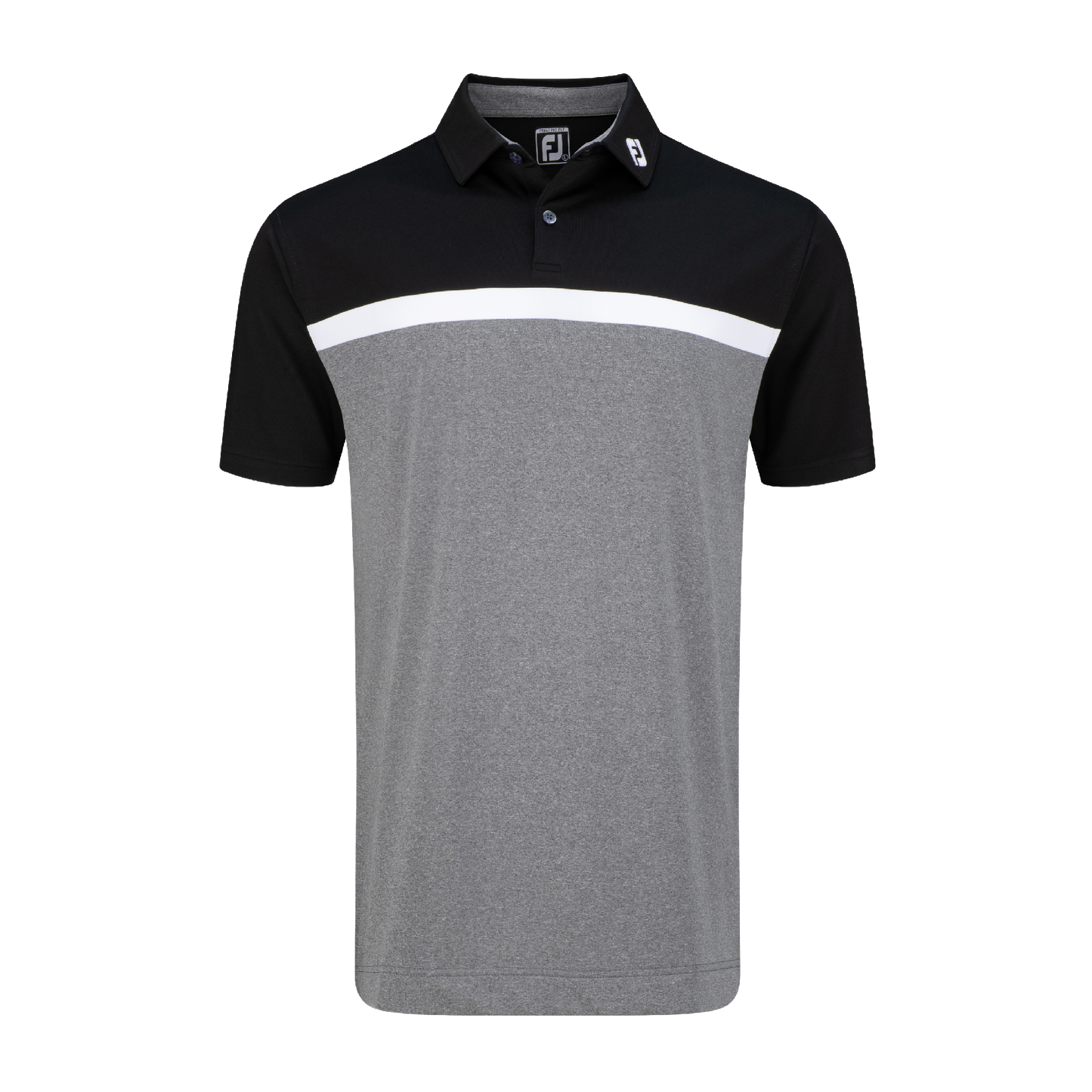 FOOTJOY MEN'S WHITE STRIPE LISLE POLO