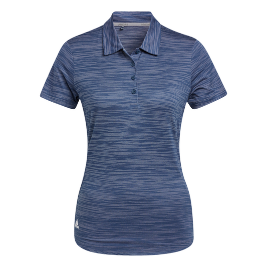 ADIDAS WOMEN'S SPACE-DYED SHORT SLEEVE POLO