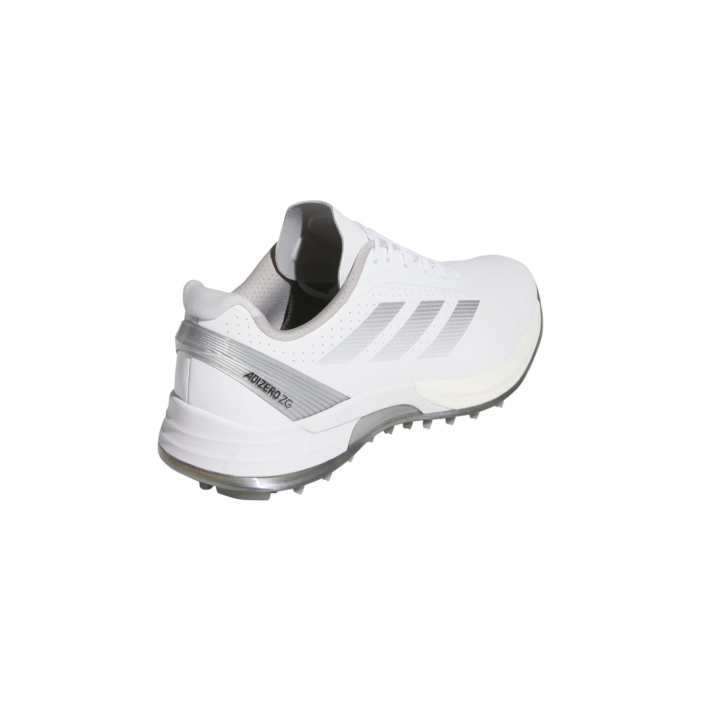ADIDAS MEN'S ADIZERO ZG SPIKELESS GOLF SHOE - WHITE/GREY/SILVER