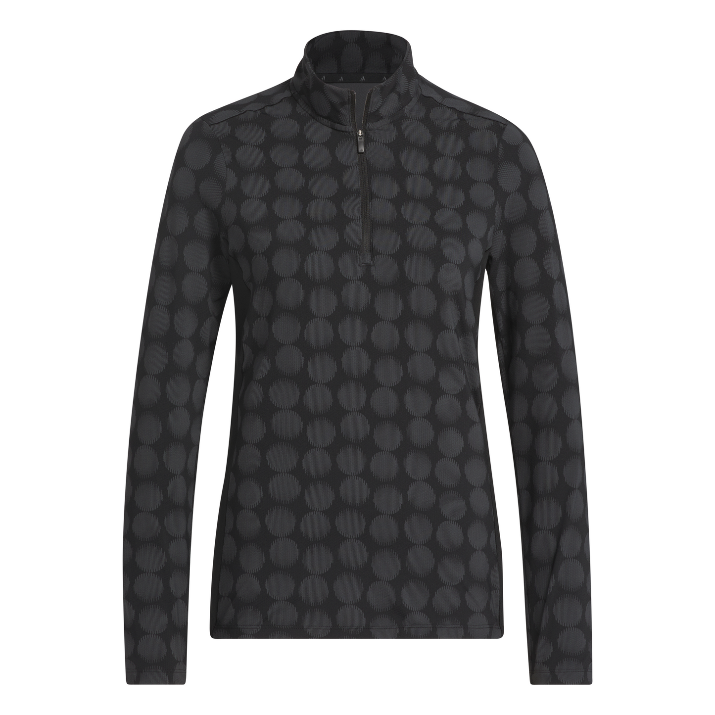 ADIDAS WOMENS ULTIMATE365 PRINTED QUARTER-ZIP MOCK POLO