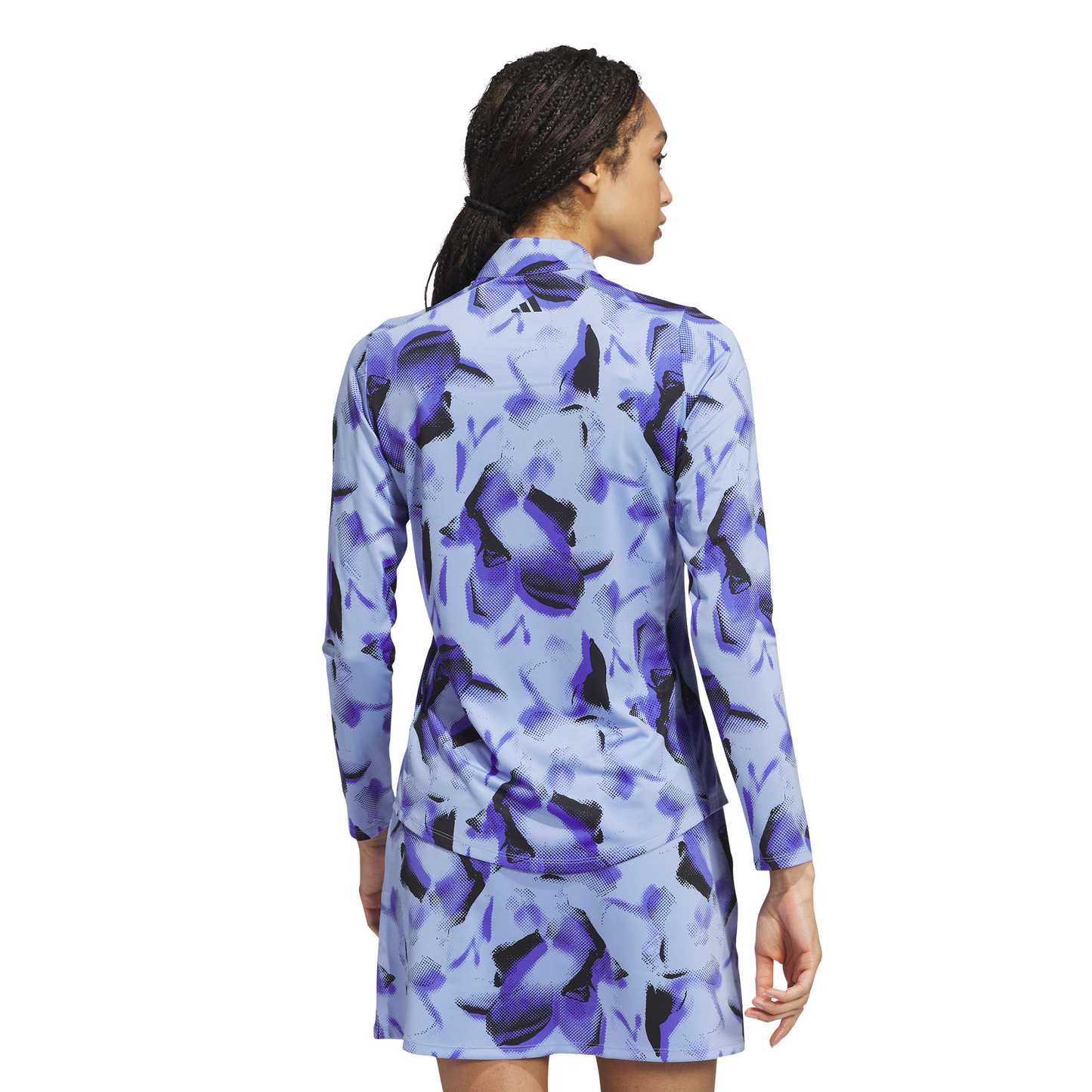 ADIDAS WOMEN'S ULTIMATE365 PRINTED QUARTER ZIP MOCK
