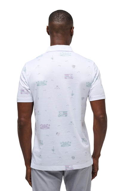 TRAVIS MATHEW TIKI MAPES PRINT POLO XL