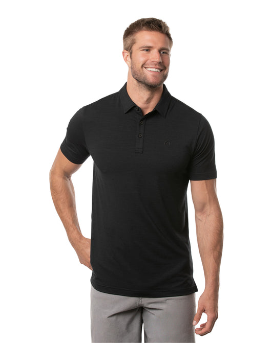 TRAVIS MATHEW THE HEATER BLACK POLO
