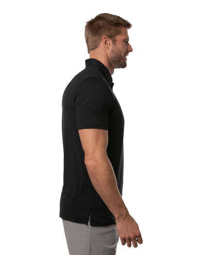 TRAVIS MATHEW THE HEATER BLACK POLO