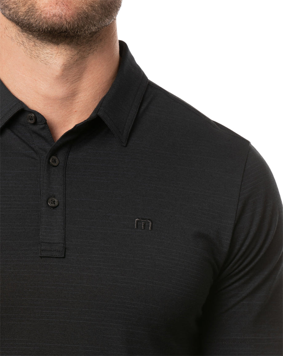TRAVIS MATHEW THE HEATER BLACK POLO