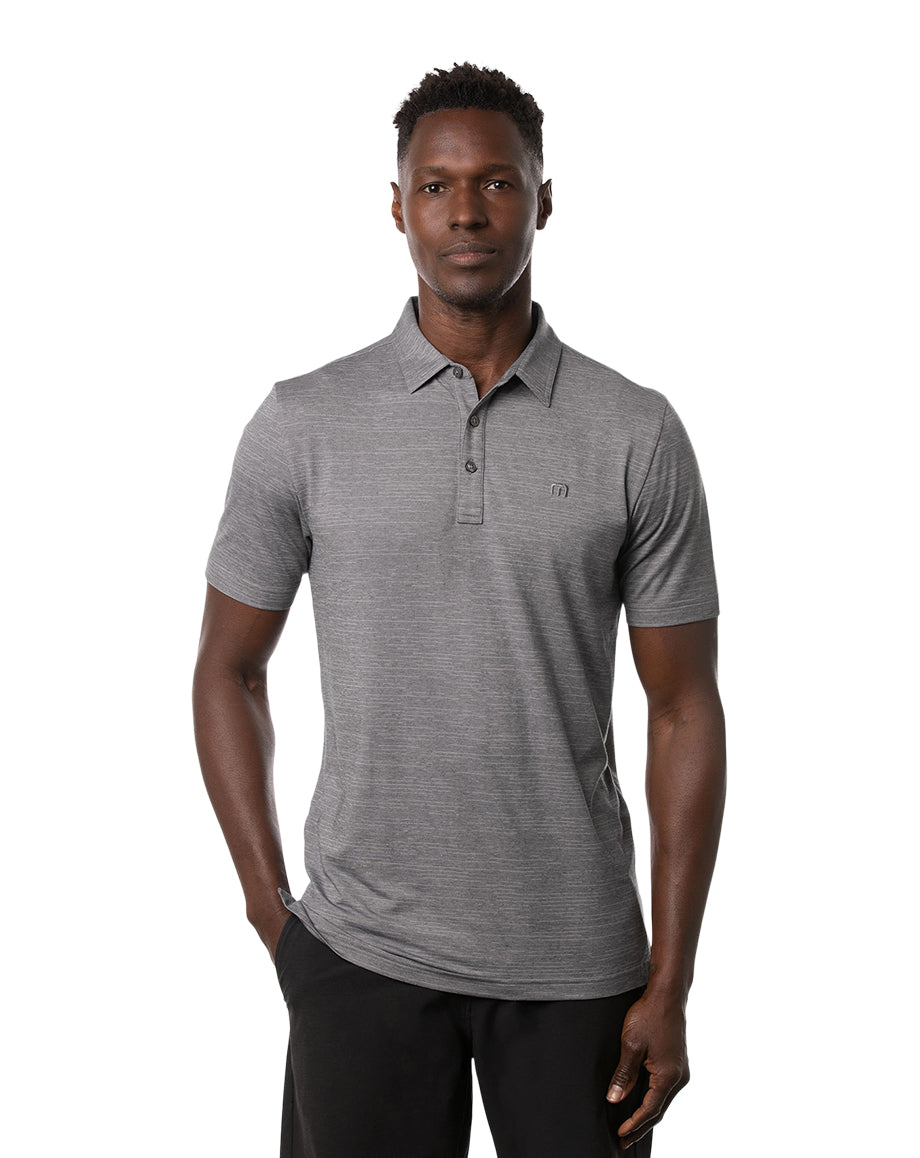 TRAVIS MATHEW THE HEATER POLO STEEL/QUIET SHADE