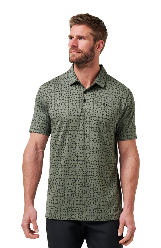 TRAVIS MATHEW POLO - FEATHERWEIGHT CAVES - DARK OLIVE