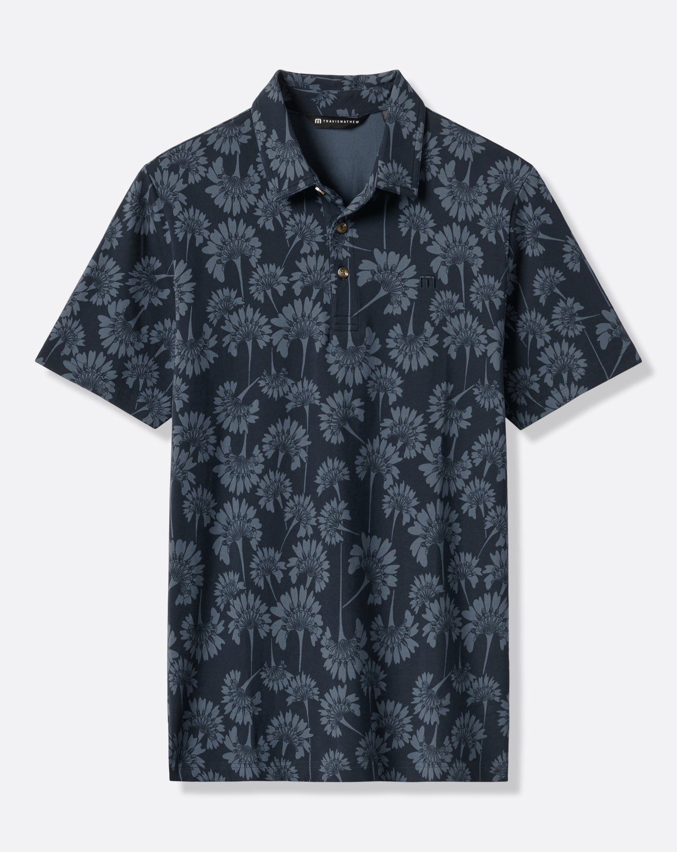 TRAVIS MATHEW COMFORT KNIT BREEZE POLO - TOTAL ECLIPSE