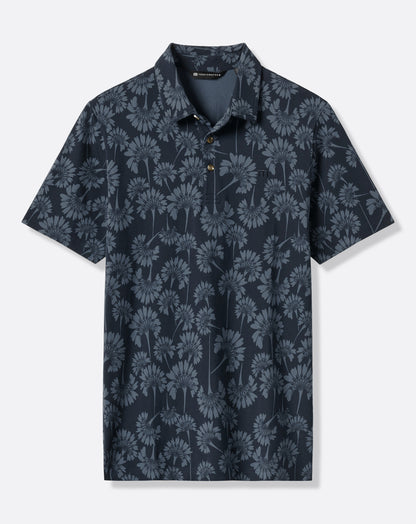 TRAVIS MATHEW COMFORT KNIT BREEZE POLO - TOTAL ECLIPSE