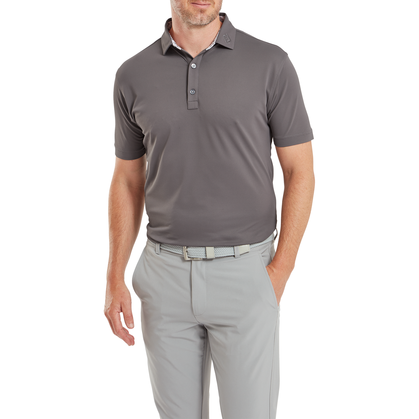 FOOTJOY PRIMROSE TRIM GRAVEL POLO