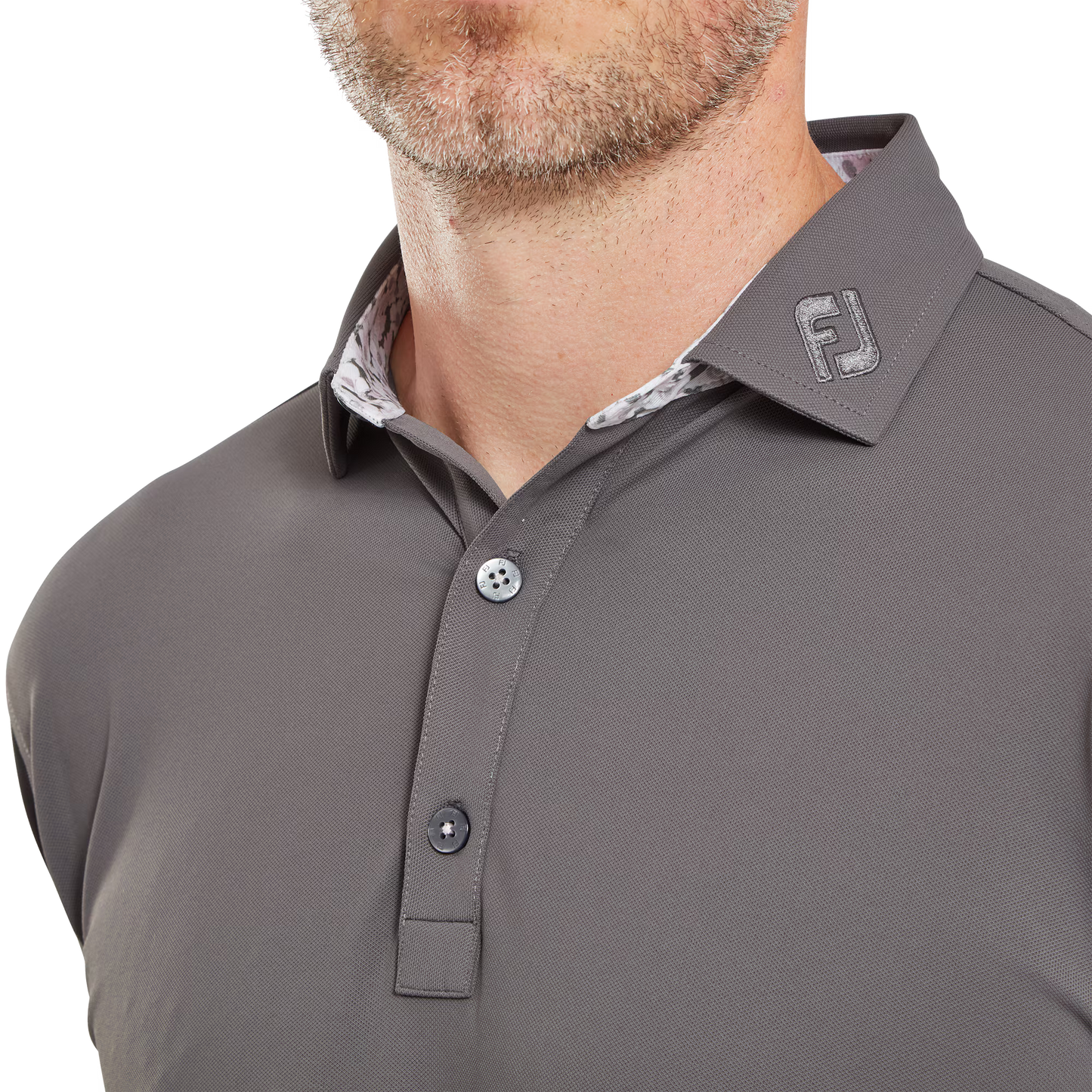 FOOTJOY PRIMROSE TRIM GRAVEL POLO