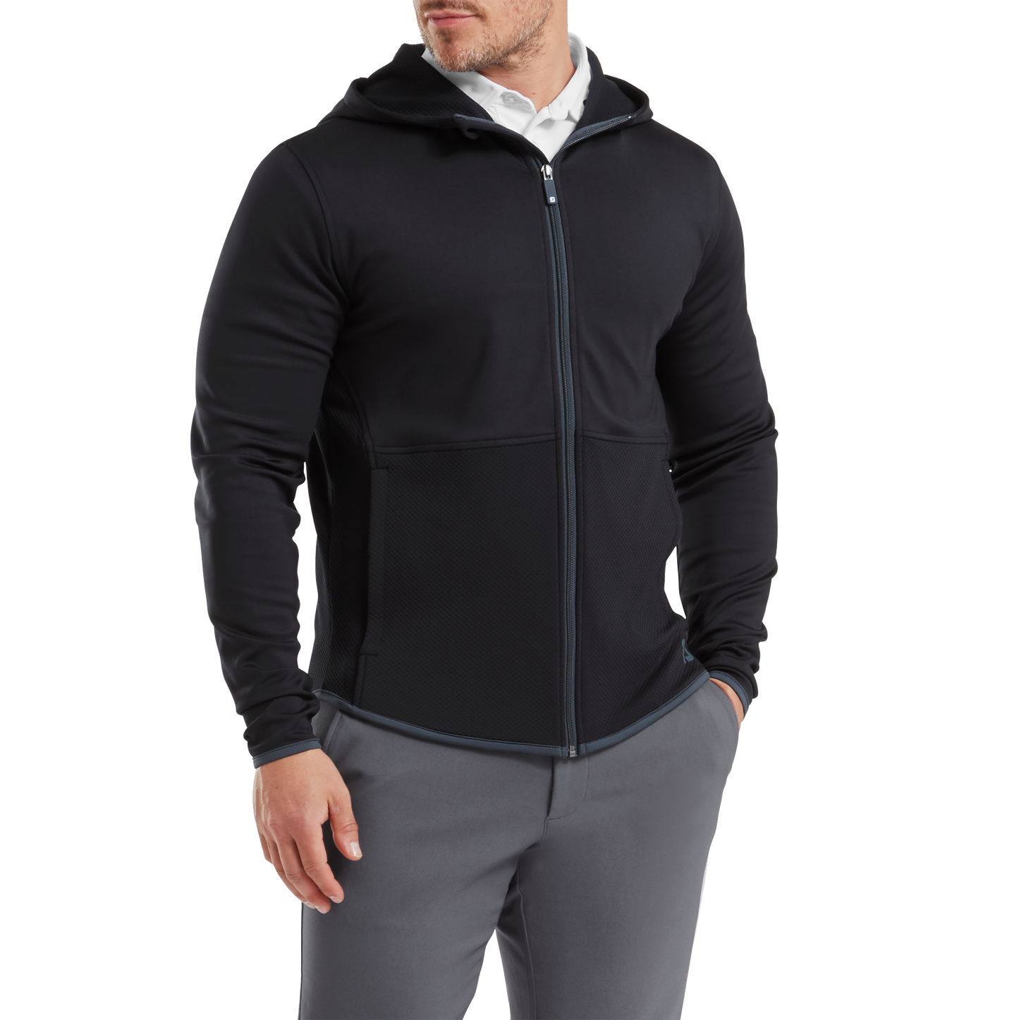 FOOTJOY MENS - THERMOSERIES FULL ZIP BLACK HOODIE