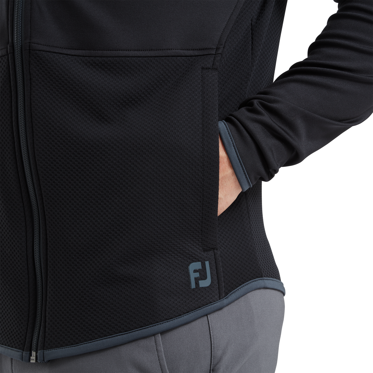 FOOTJOY MENS - THERMOSERIES FULL ZIP BLACK HOODIE