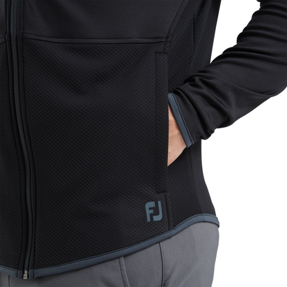 FOOTJOY MENS - THERMOSERIES FULL ZIP BLACK HOODIE