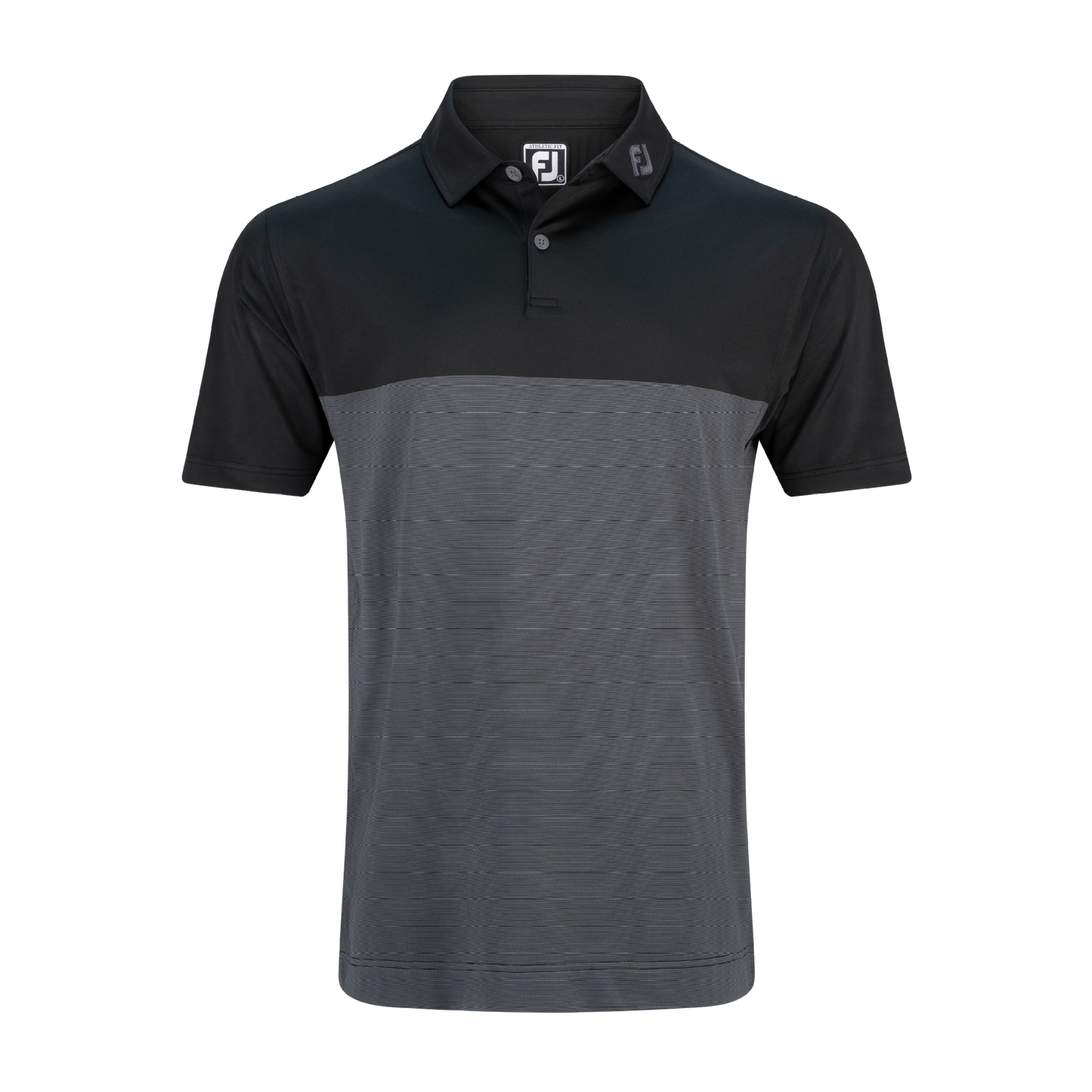FOOTJOY MENS TONAL BLACK LISLE POLO