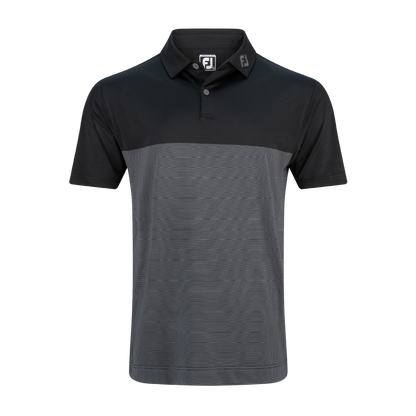 FOOTJOY MENS TONAL BLACK LISLE POLO