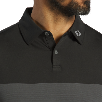 FOOTJOY MENS TONAL BLACK LISLE POLO