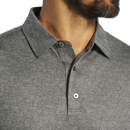 FOOTJOY  SCOTTISH TOWN PRINT MEN'S POLO