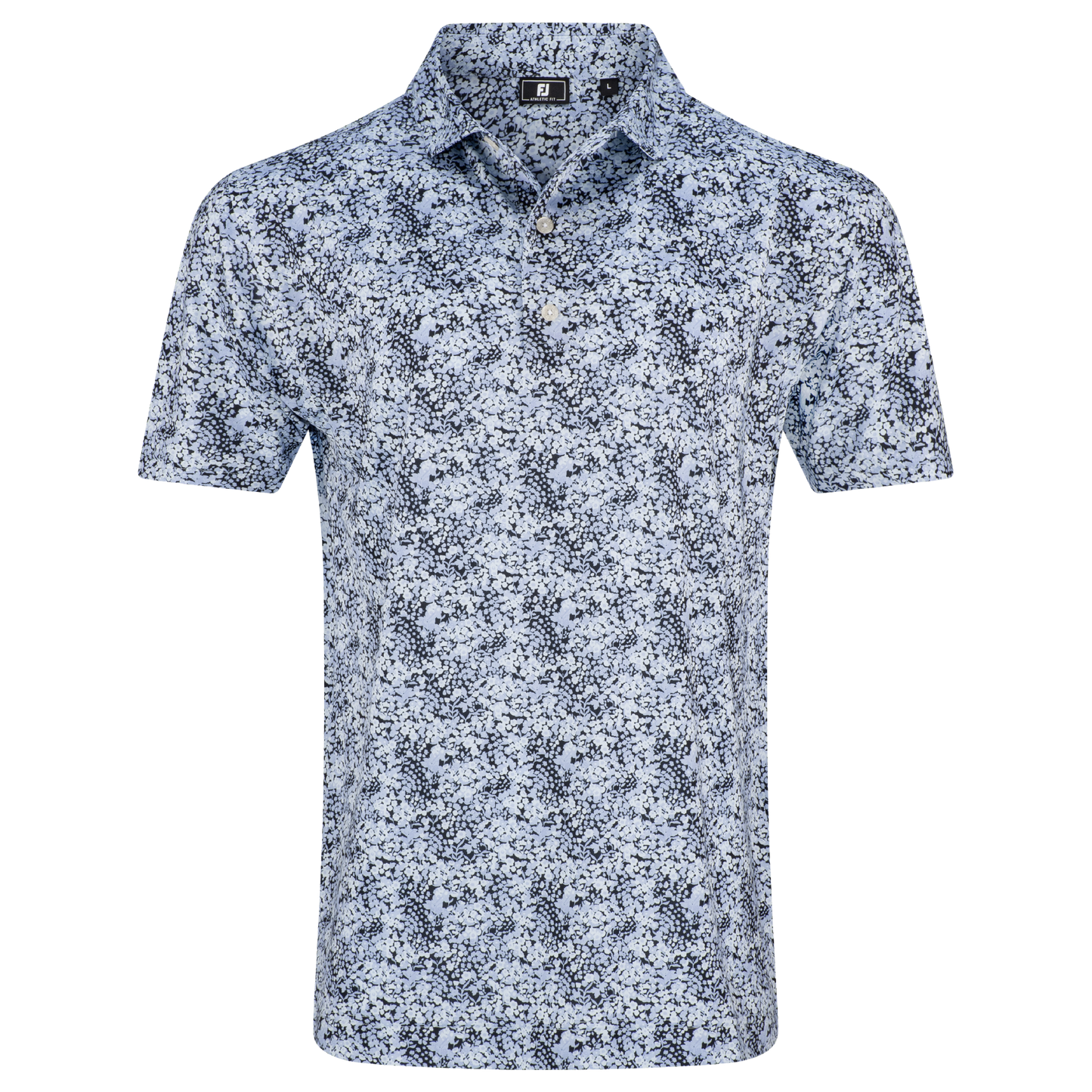 FOOTJOY GARDEN PRINT LISLE MEN'S POLO - PERIWINKLE