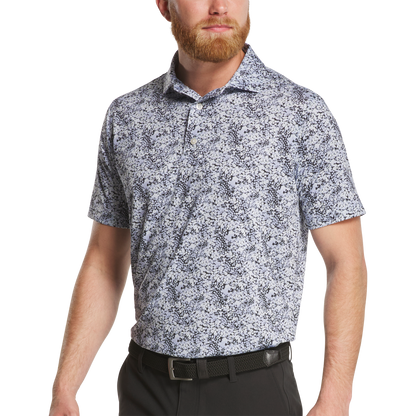 FOOTJOY GARDEN PRINT LISLE MEN'S POLO - PERIWINKLE