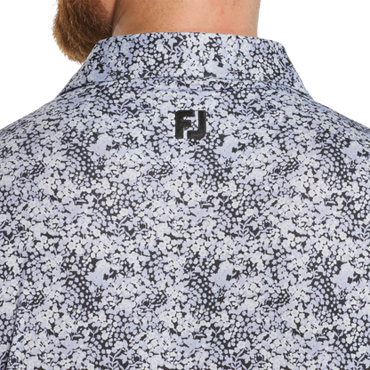FOOTJOY GARDEN PRINT LISLE MEN'S POLO - PERIWINKLE