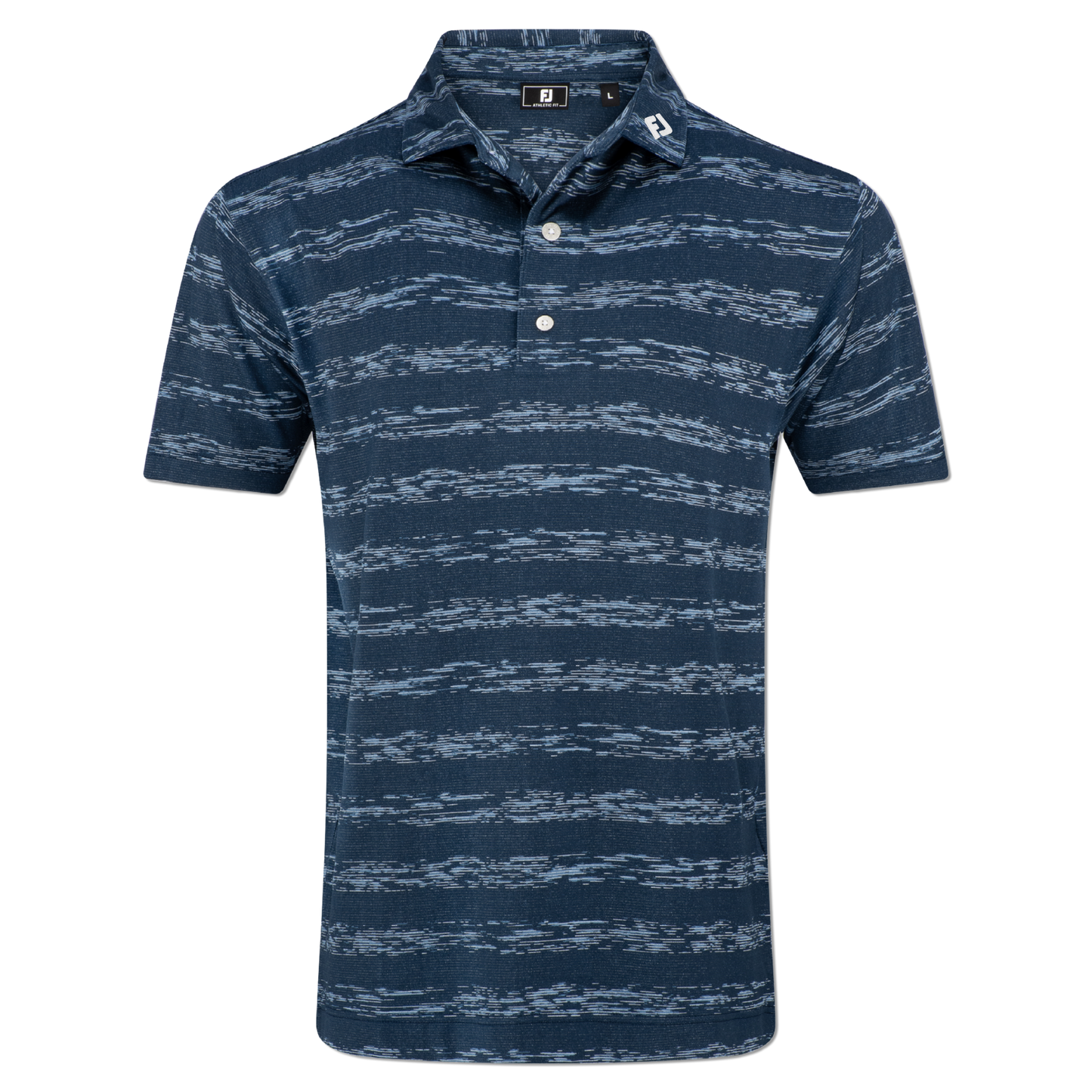 FOOTJOY MENS -  IKAT STRIPE POLO - NAVY