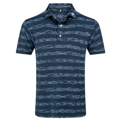 FOOTJOY MENS -  IKAT STRIPE POLO - NAVY