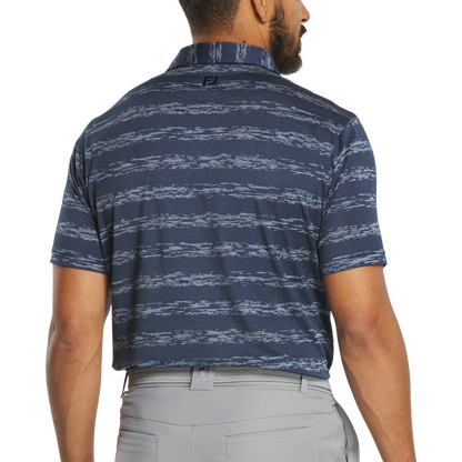 FOOTJOY MENS -  IKAT STRIPE POLO - NAVY