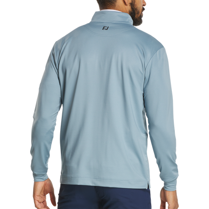 FOOTJOY MENS - TONAL DECO DIAMOND QZIP MIDLAYER - STEEL BLUE