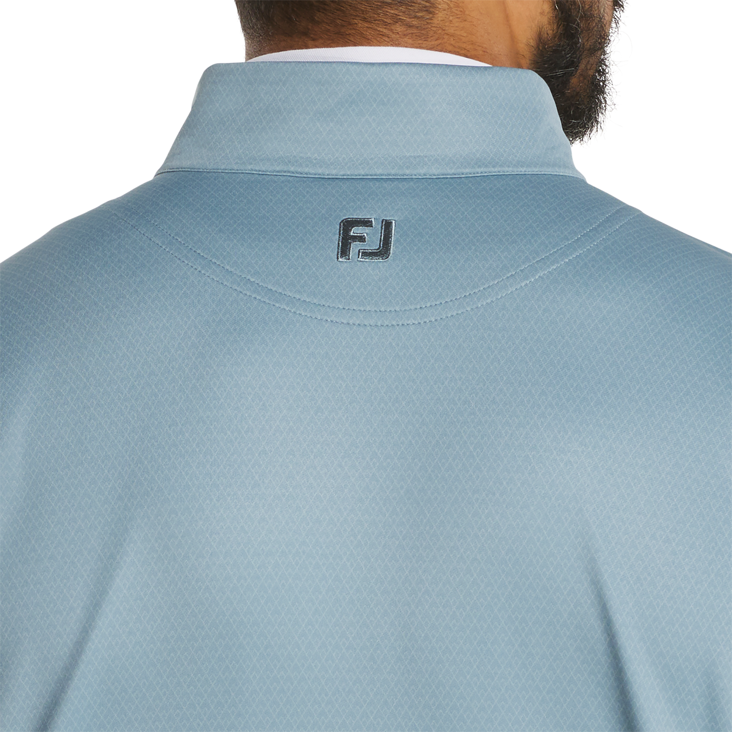 FOOTJOY MENS - TONAL DECO DIAMOND QZIP MIDLAYER - STEEL BLUE