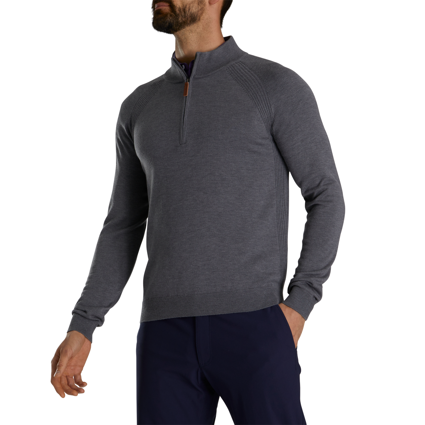 FOOTJOY MENS - WOOL BLEND HALF ZIP PULLOVER