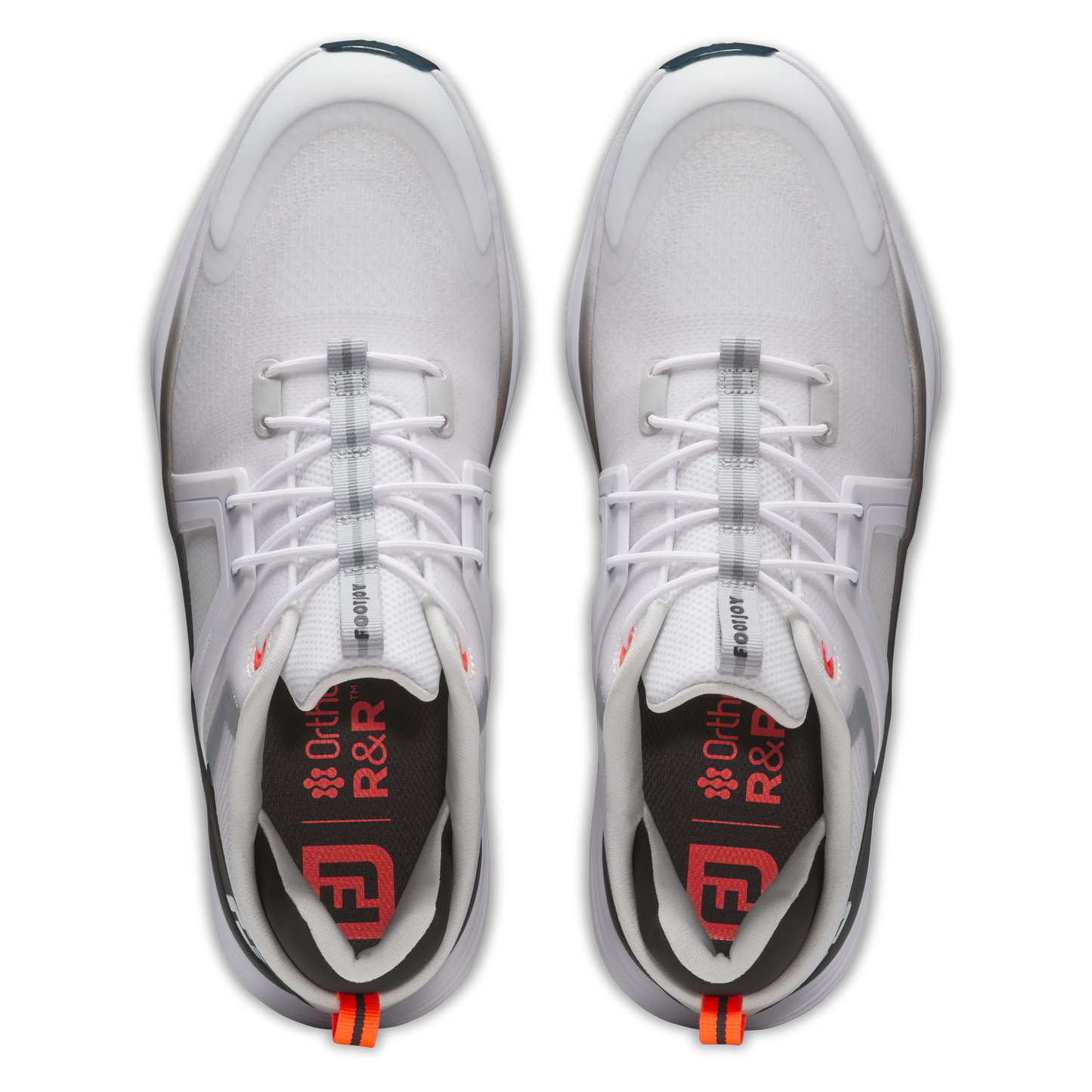FOOTJOY HYPERFLEX SHOE WHITE/BLACK/ORANGE