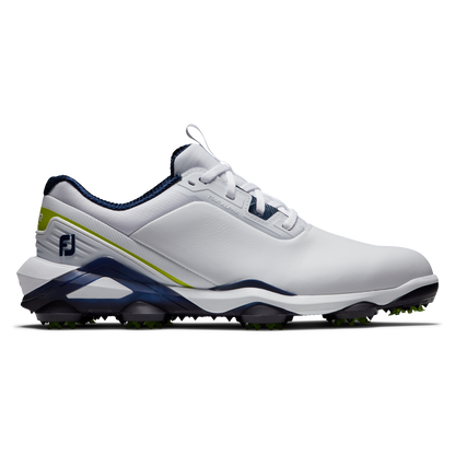 FOOTJOY MEN'S TOUR ALPHA SHOE- WHITE/NAVYLIME