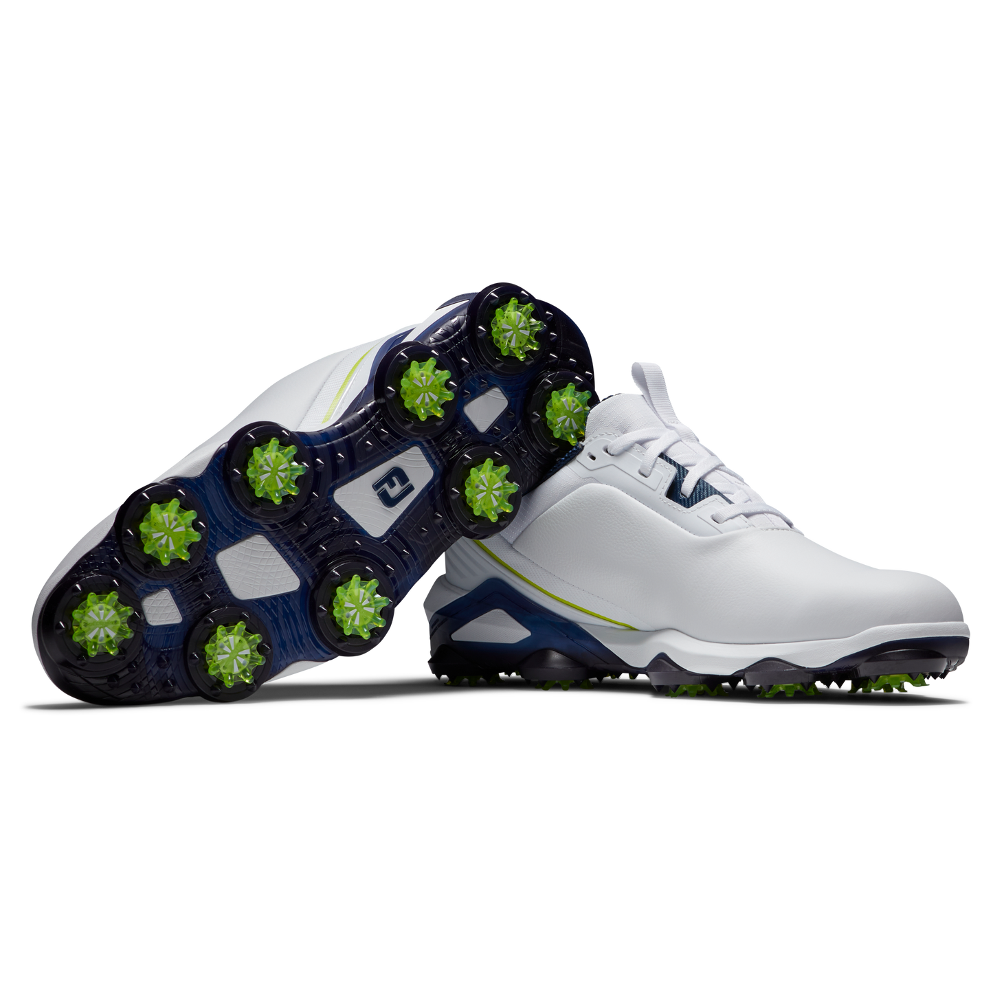 FOOTJOY MEN'S TOUR ALPHA SHOE- WHITE/NAVYLIME