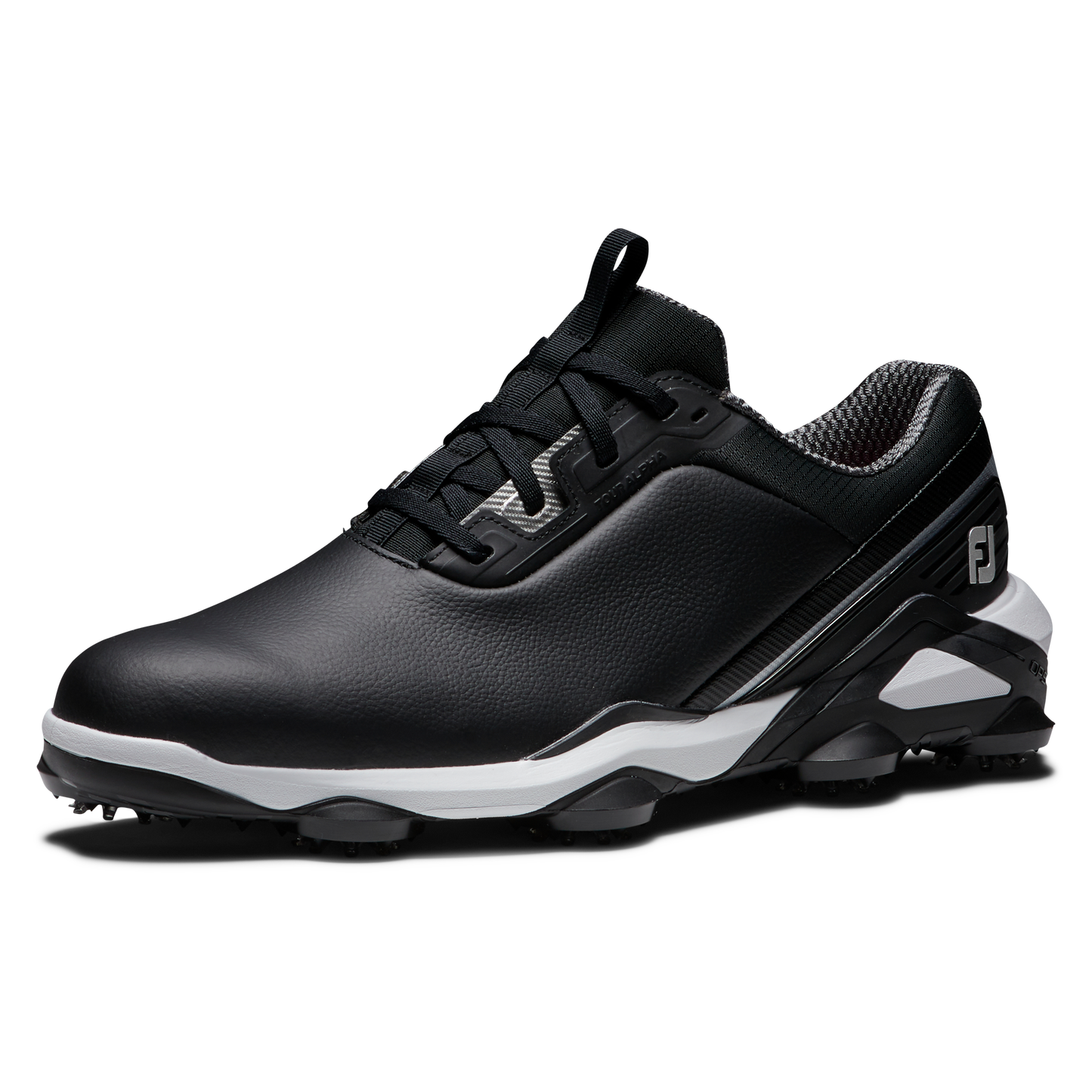FOOTJOY MEN'S TOUR ALPHA BLACK SHOES BLACK/WHITE