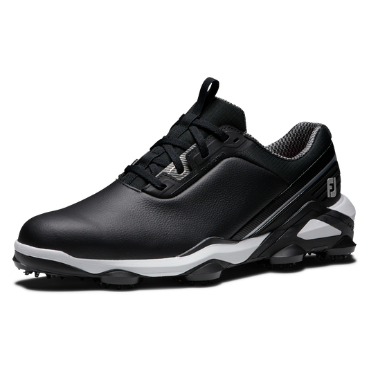 FOOTJOY MEN'S TOUR ALPHA BLACK SHOES BLACK/WHITE