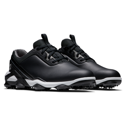 FOOTJOY MEN'S TOUR ALPHA BLACK SHOES BLACK/WHITE