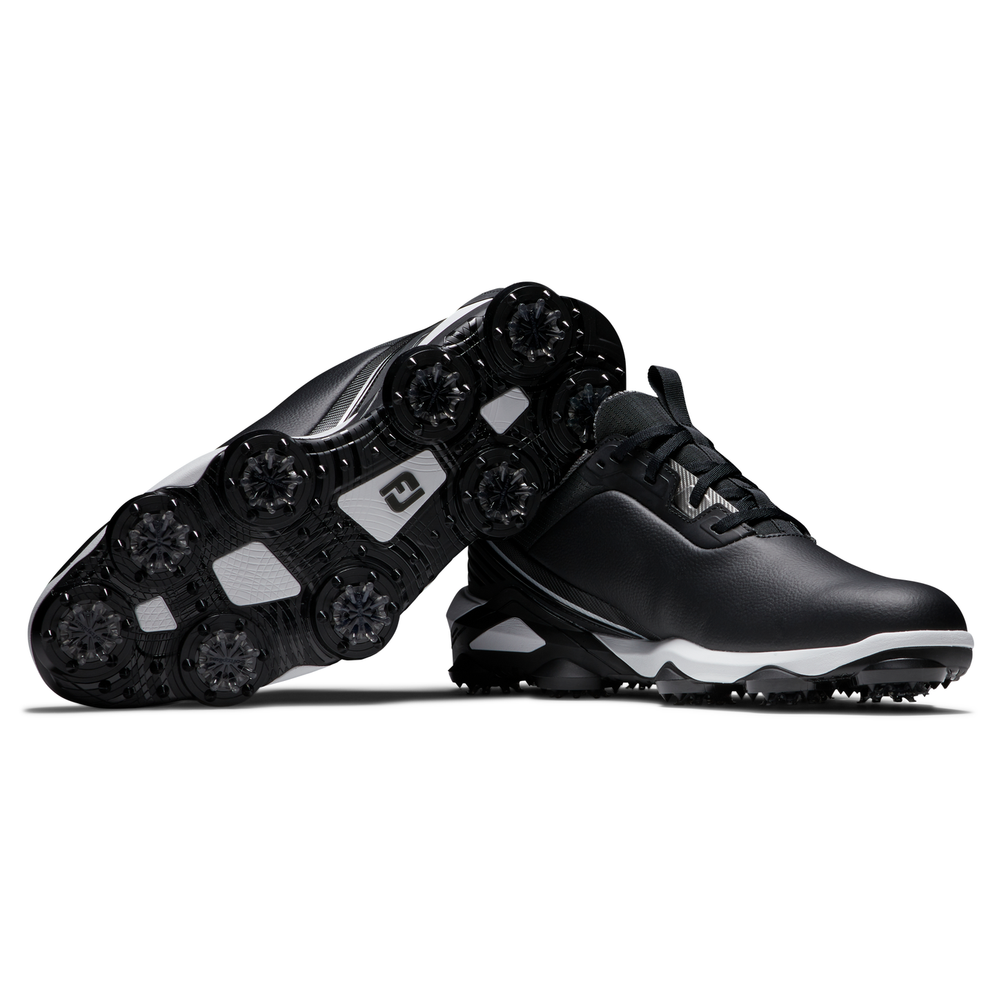 FOOTJOY MEN'S TOUR ALPHA BLACK SHOES BLACK/WHITE