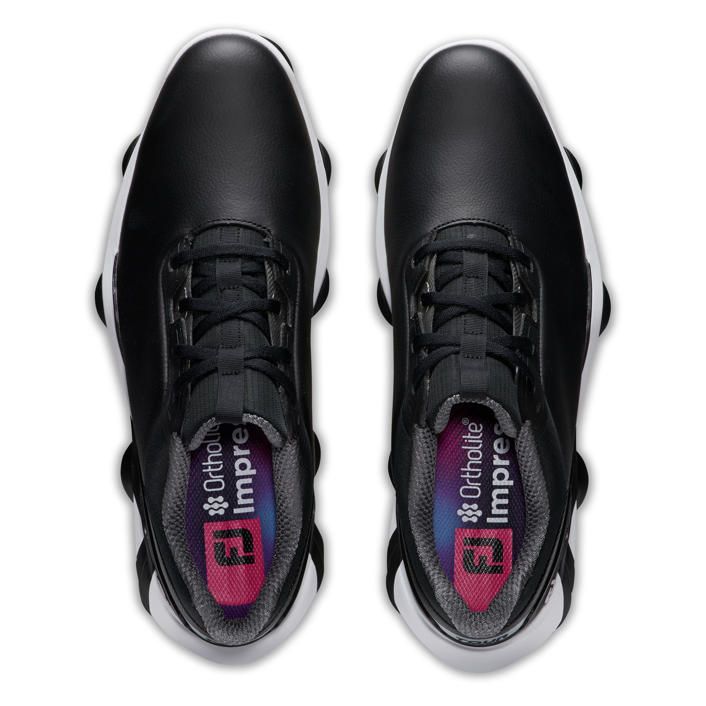 FOOTJOY MEN'S TOUR ALPHA BLACK SHOES BLACK/WHITE