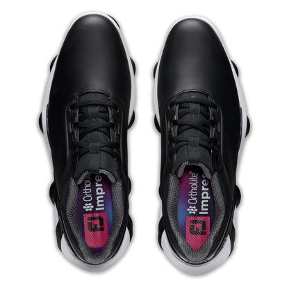 FOOTJOY MEN'S TOUR ALPHA BLACK SHOES BLACK/WHITE