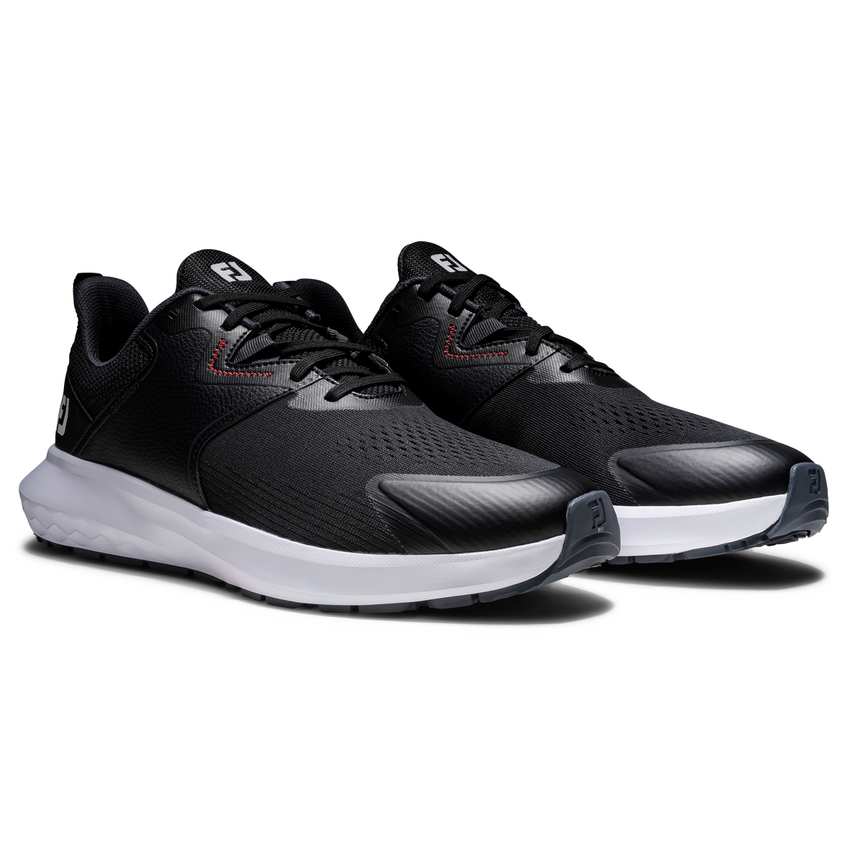 FOOTJOY 26 MEN'S QMOTION SHOE - BLACK/EBONY/RED