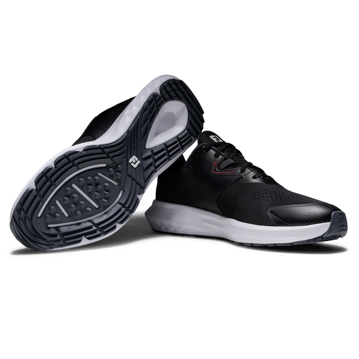 FOOTJOY 26 MEN'S QMOTION SHOE - BLACK/EBONY/RED