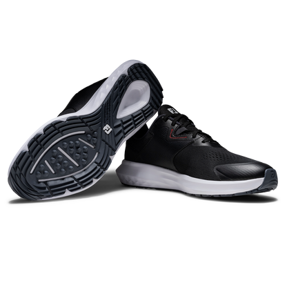 FOOTJOY 26 MEN'S QMOTION SHOE - BLACK/EBONY/RED
