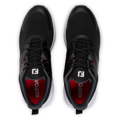 FOOTJOY 26 MEN'S QMOTION SHOE - BLACK/EBONY/RED
